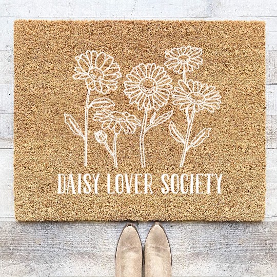 Daisy Garden Gardening Gardener Coir Doormats