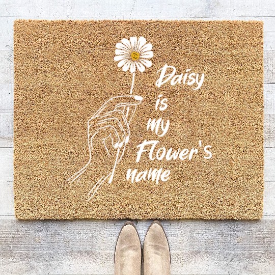Daisy Garden Gardening Gardener Coir Doormats