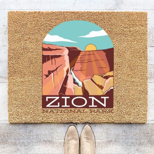 Zion National Park Zion National Park gift inspira Coir Doormats