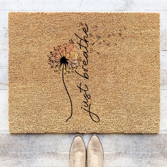 Just breathe sublimation Coir Doormats