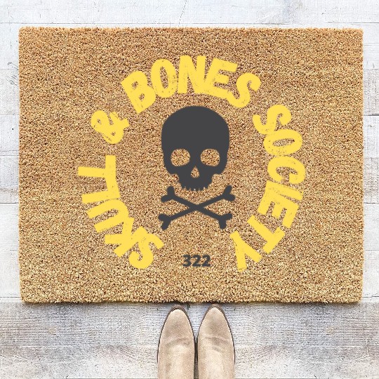 Skull Bones Society Join the order Coir Doormats