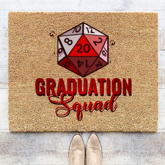 Graduation Squad College Friends School Grad T-Shi Coir Doormats