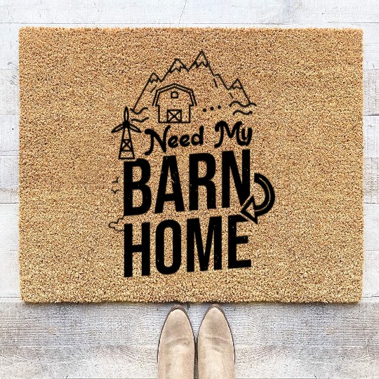 Hilarious My Barn Farming Ranch Stables Farmstead Coir Doormats