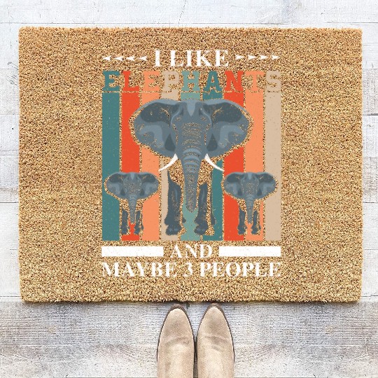 I Like Elephants And Maybe 3 People Zookeeper Coir Doormats