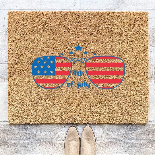 Happy Fourth Of July Coir Doormats