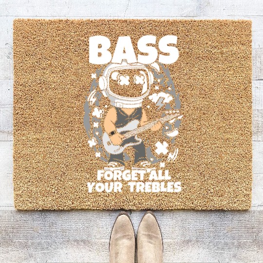 Bassist Bass Forget All Your Trebles Bassist Coir Doormats