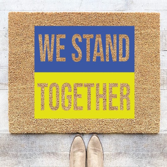 Ukraine We Stand Together Coir Doormats