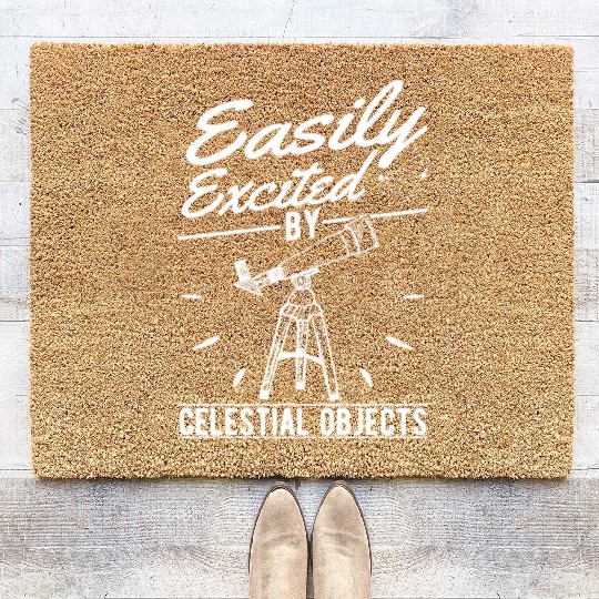 Telescope Owner Celestial Objects Astronomy Coir Doormats