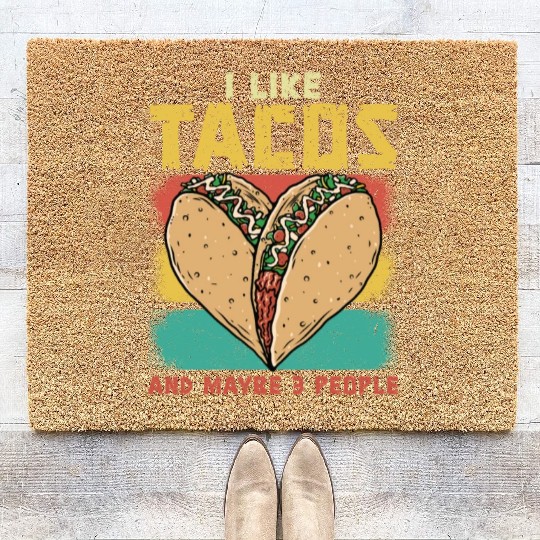 Funny Taco Cinco De Mayo Tacos Fun Lovers Coir Doormats