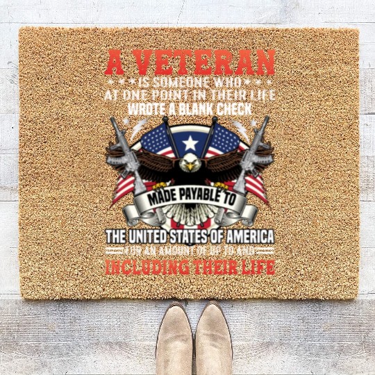 Veterans day celebration. Thank you veterans Coir Doormats