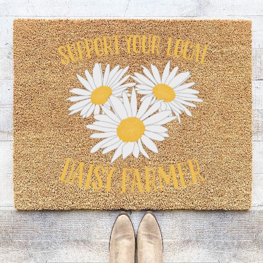 Daisy Garden Gardening Gardener Coir Doormats