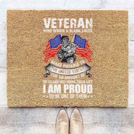 Veterans day celebration. Thank you veterans Coir Doormats