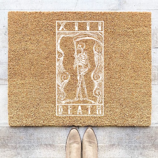 Tarot Card Death Xiii Occult Vintage Style Coir Doormats