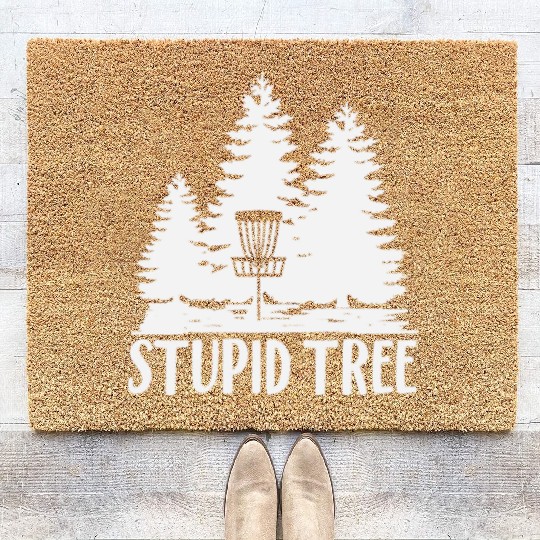 Stupid Tree Disc Golf Coir Doormats