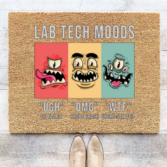 Lab Tech Moods Laboratory Science Technician Gift Coir Doormats