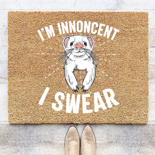 Ferret Keeper Animal Rights Pet Lovers Lifestyle Coir Doormats