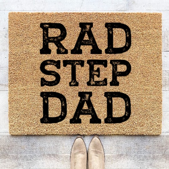 Rad Step Dad Fathers Day Coir Doormats