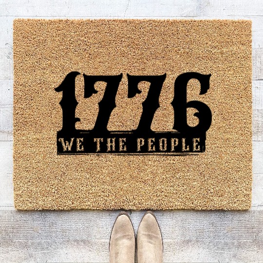 1776 We the people, 2nd amendment, gun rights Coir Doormats