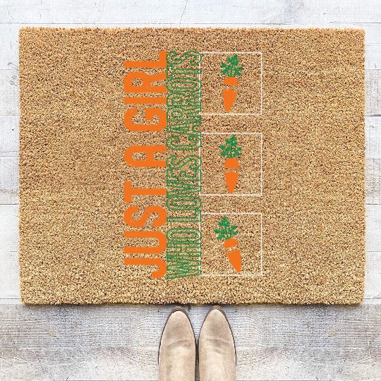 Carrot Vegetable Coir Doormats, Just A Girl Who Loves