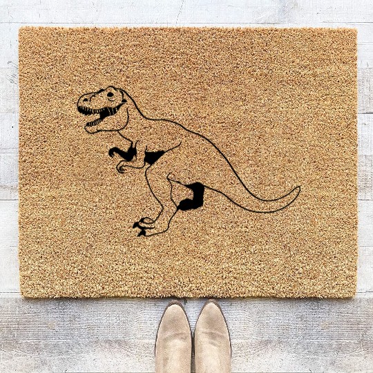 Realistic t-rex Tyrannosaur Coir Doormats
