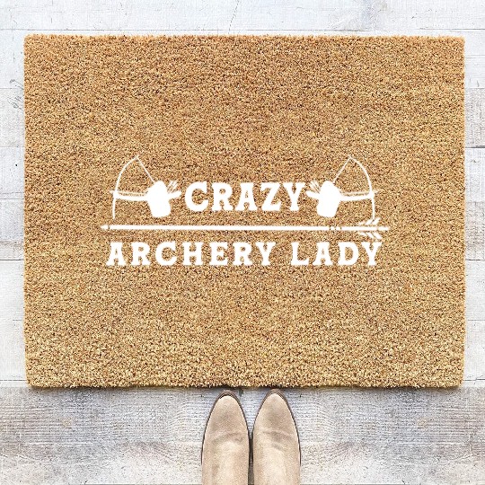 Crazy Archery Lady Archer Coir Doormats