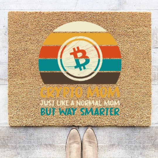 Funny Bitcoin Crypto Blockchain Btc Fun Lovers Coir Doormats