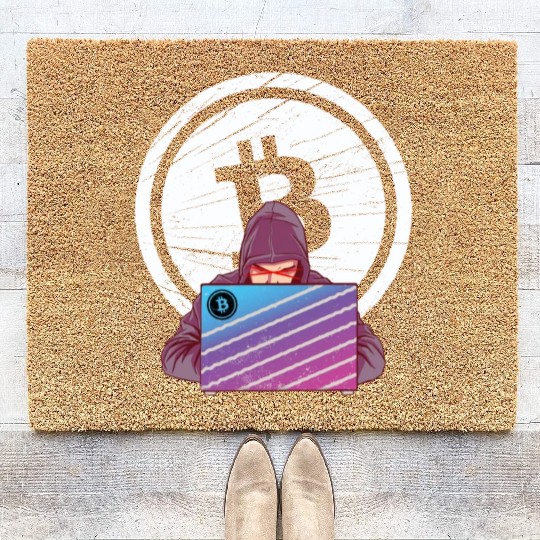 Funny Bitcoin Crypto Blockchain Btc Fun Lovers Coir Doormats