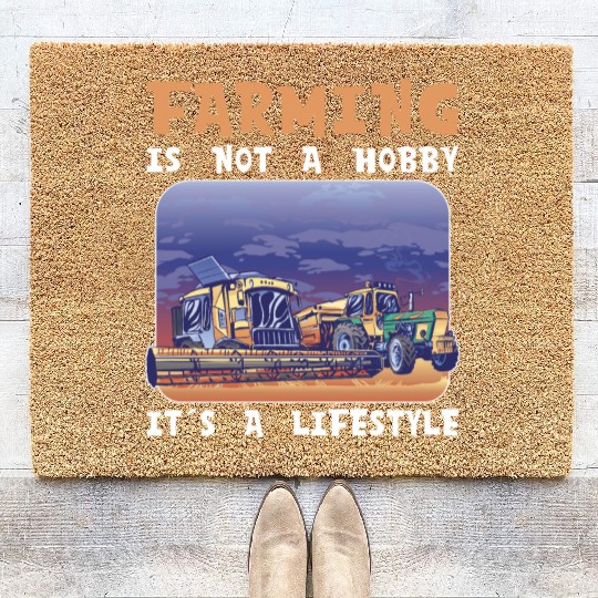 Farming it´s a lifestyle farmer farmers farm Coir Doormats