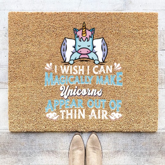 Unicorn Rainbow Coir Doormats