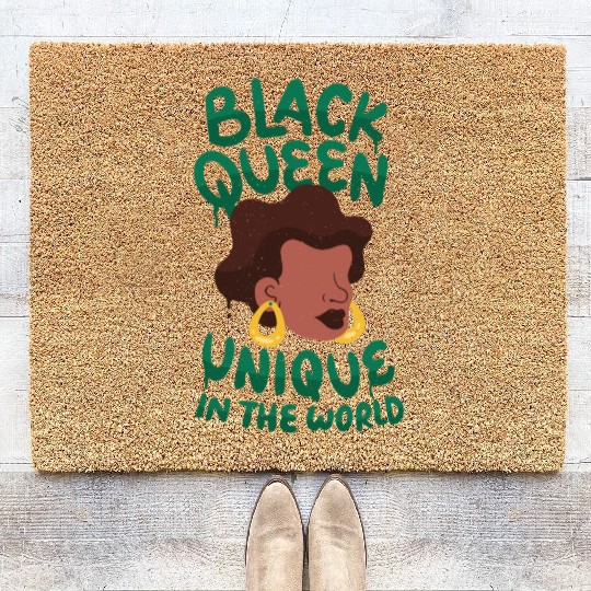 Black unique in the world Queen Black queen unique Coir Doormats