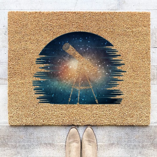 Telescope Solar System Stars Galaxy Astronomer Coir Doormats