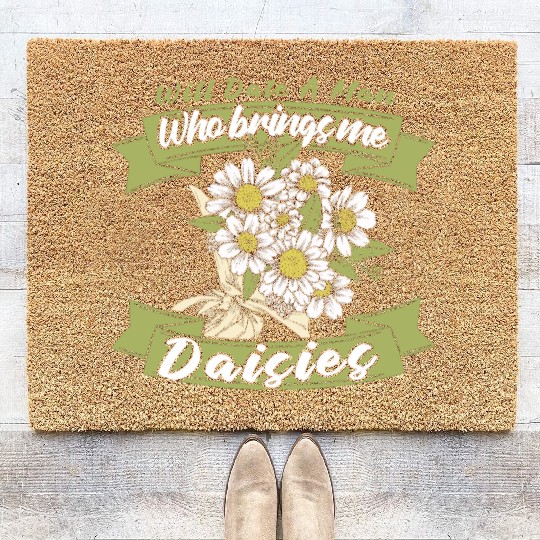 Daisy Garden Gardening Gardener Coir Doormats