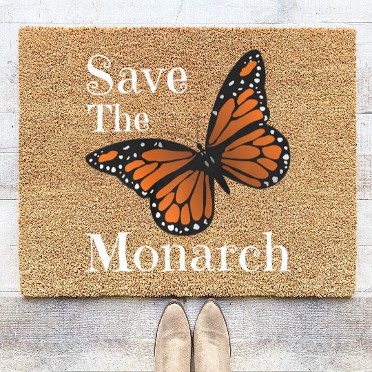 Butterfly Save The Monarch Butterflies Pollinators Coir Doormats