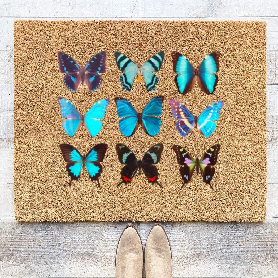 Butterfly Lover Colorful Butterflies Entomologist Coir Doormats