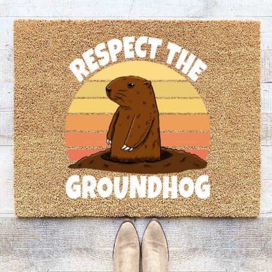 Respect The Groundhog Coir Doormats