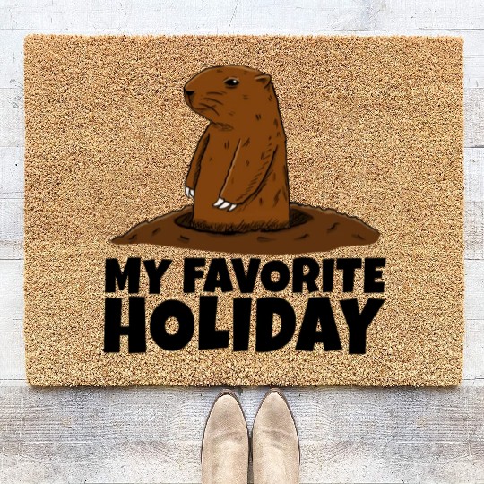 My Favourite Holiday Groundhog Coir Doormats