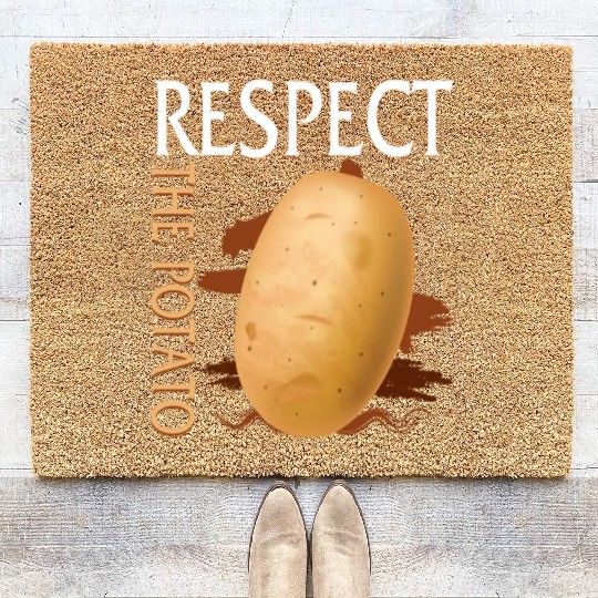 Potato Vegetable Coir Doormats, Respect The Potato Coir Doormats,