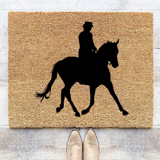 Equestrian Rider, Horse Riding, Horse, Cowgirl Coir Doormats