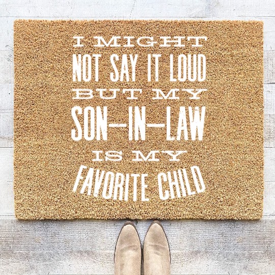 Son in Law is my favorite child Coir Doormats