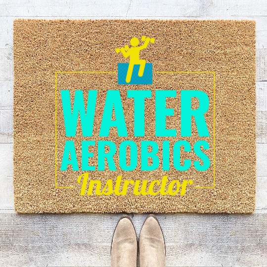 Water Aerobics Instructor Aquatic fitness Trainer Coir Doormats