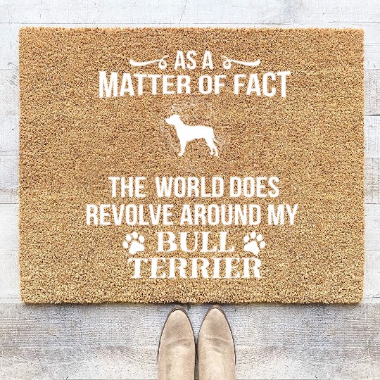 Bull Terrier Owner Dog Puppy Love Fun Cool Gift Coir Doormats
