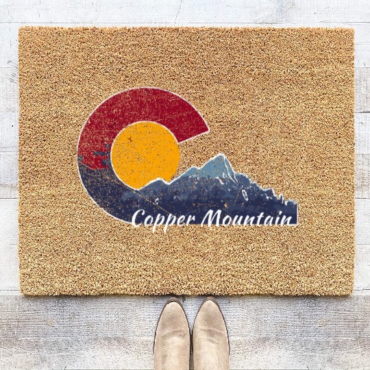 Copper Mountain Colorado Mountain Scenery Coir Doormats