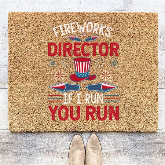 Funny 4th Of July Independence Day Fireworks Gifts Coir Doormats