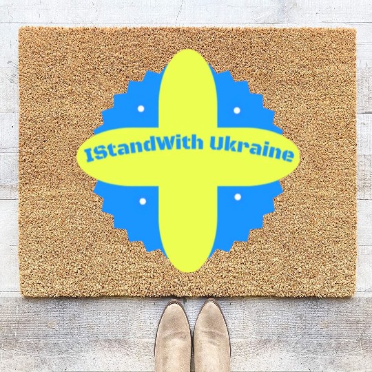 I Stand With Ukraine Coir Doormats