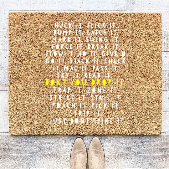 Ultimate frisbee game language Frowler Disc Golf Coir Doormats