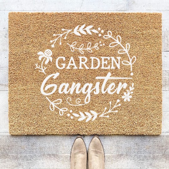 Garden Gangster Gardening typography for Gardeners Coir Doormats