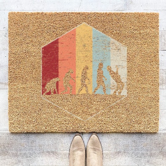 Guitarist Vintage Men Evolution Guitar Coir Doormats