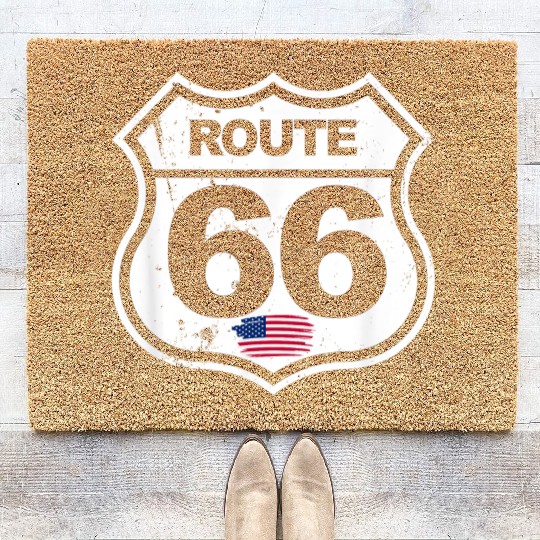 Vintage Route 66 retro style Coir Doormats