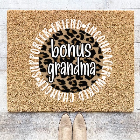 Bonus Grandma Bonus Grandmother For Mother's Day Coir Doormats