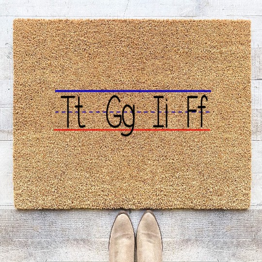 TGIF funny teacher thank god it's friday quote Coir Doormats